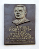 Pamětní deska Josefa Kopty v Libochovicích
