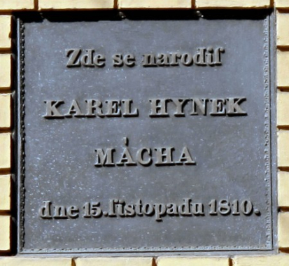 Pamětní deska Karla Hynka Máchy v Praze na Újezdě