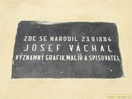 Pamětní deska Josefa Váchala v Milavčích  