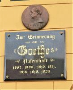 Pamětní desky Johanna Wolfganga von Goetha v Lokti