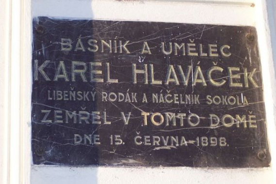Pamětní deska Karla Hlaváčka v Praze