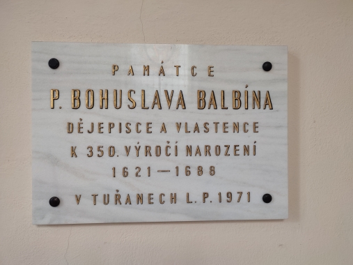 Pamětní deska Bohuslava Balbína v Brně-Tuřanech