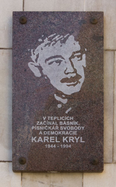 Pamětní deska Karla Kryla v Teplicích