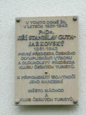 Pamětní deska Jiřího Stanislava Gutha-Jarkovského v Náchodě