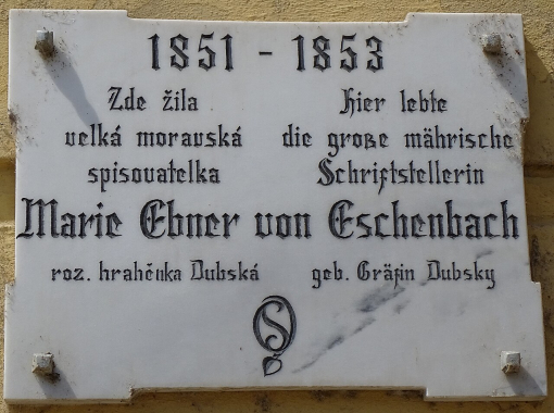 Pamětní desky Marie von Ebner-Eschenbach ve Znojmě