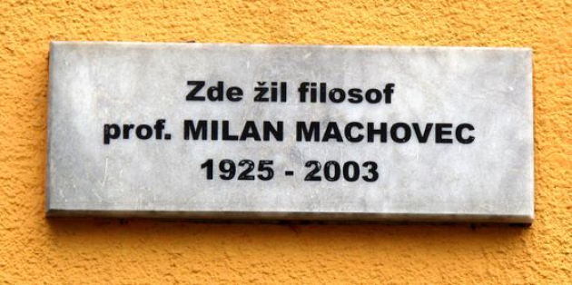 Pamětní deska Milana Machovce v Praze