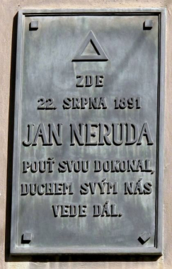 Pamětní deska Jana Nerudy v Praze ve Vladislavově ulici