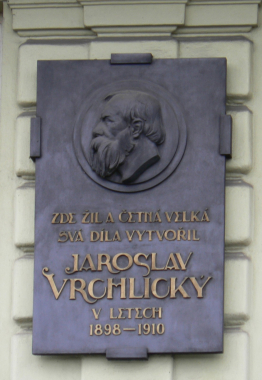 Pamětní deska Jaroslava Vrchlického v Praze