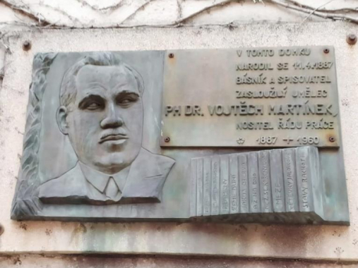 Pamětní deska Vojtěcha Martínka v Brušperku