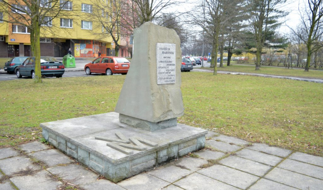 Pomník Vojtěcha Martínka v Ostravě-Hrabůvce