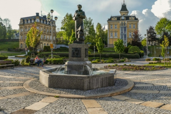 Socha Johanna Wolfganga von Goetha v Aši  
