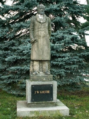 Pomník Johanna Wolfganga von Goetha v Lokti