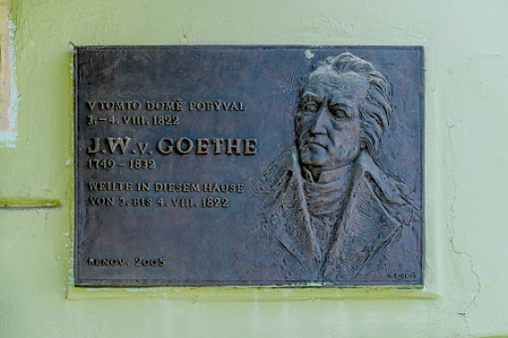 Pamětní deska Johanna Wolfganga von Goetha v Sokolově