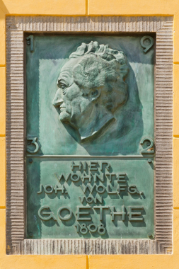 Pamětní deska Johanna Wolfganga von Goetha ve  Františkových Lázních