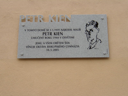 Pamětní deska Petra Kiena ve Varnsdorfu
