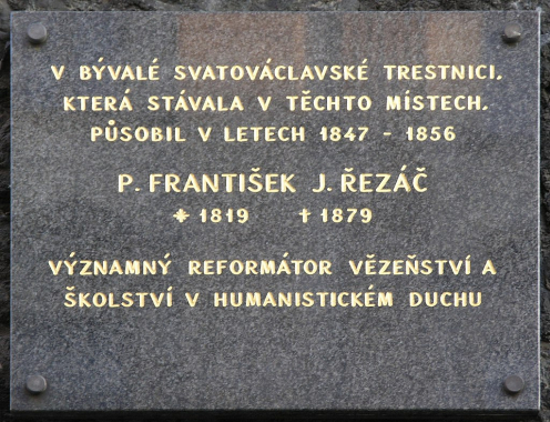 Pamětní deska Františka Josefa Řezáče v Praze