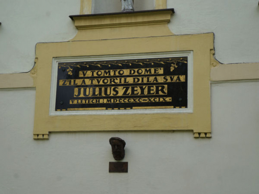 Pamětní deska Julia Zeyera ve Vodňanech