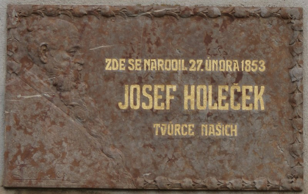 Pamětní deska Josefa Holečka s reliéfem ve Stožici