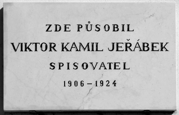 Pamětní deska Viktora Kamila Jeřábka v Obřanech u Brna