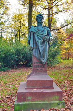 Pomník s bustou Karla Theodora Körnera v Dalovicích