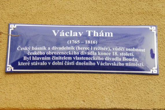 Informační tabule Václava Jana Šimona Tháma  v Praze 8