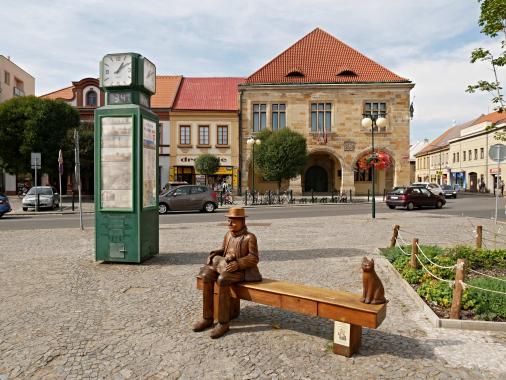 Hrabalova lavička v Nymburce