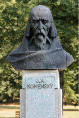 Busta Jana Amose Komenského v Komenského sadech v Ostravě