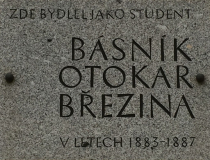 Pamětní deska Otokara Březiny v Telči 