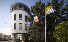 Busta Emila Holuba v budově Městského úřadu Holice