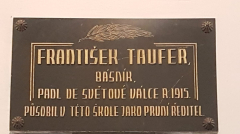 Pamětní deska Františka Taufra  v Rájci-Jestřebí