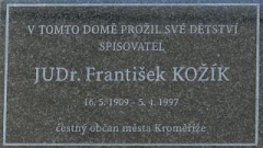 Pamětní deska Františka Kožíka v Kroměříži