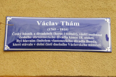 Informační tabule Václava Jana Šimona Tháma  v Praze 8