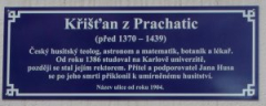 Informační tabule Křišťana z Prachatic  v Praze